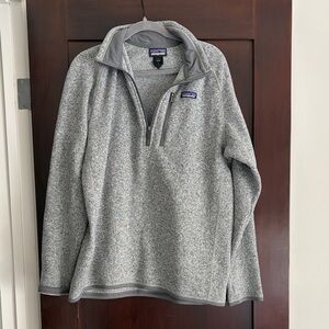 Patagonia Men’s Gray Heather Quarter-Zip Fleece Pullover